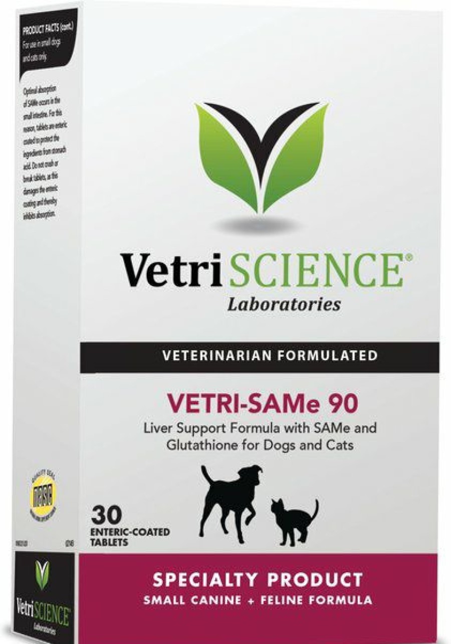 Cat Vitamins & Supplements * | Shop Vetriscience Vetri Same 90 Tablets Liver Supplement For Cats & Dogs, 30 Count