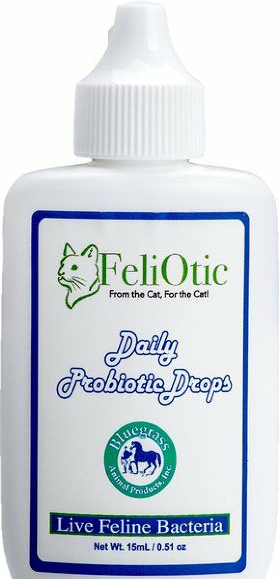 Cat Vitamins & Supplements * | Limited Edition Bluegrass Animal Products Feliotic Daily Probiotic Drops Live Feline Bacteria Cat Supplement, 15-Ml Bottle