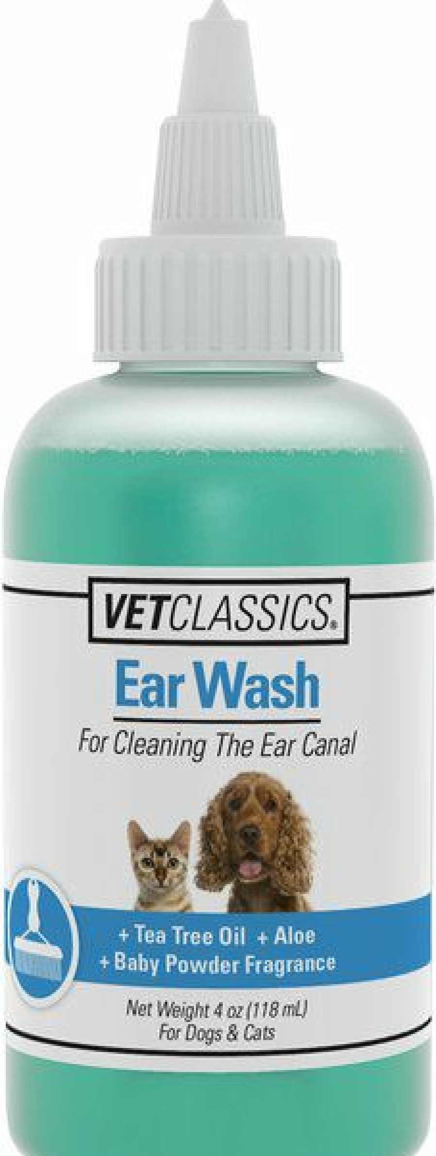 Cat Grooming * | Shop Vetclassics Tea Tree Oil Dog & Cat Ear Wash, 4-Oz Bottle