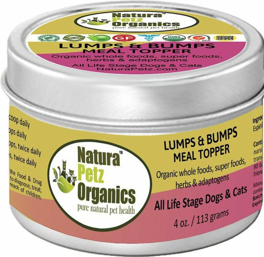 Cat Vitamins & Supplements * | Shop Natura Petz Organics Lumps & Bumps Turkey Flavored Powder Skin & Coat Supplement For Dogs& Cats, 4-Oz Tin