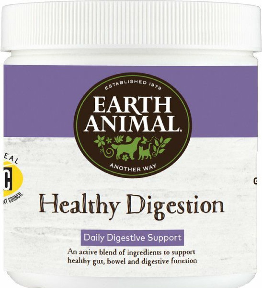 Cat Vitamins & Supplements * | Outlet Earth Animal Healthy Digestion Powder Digestive Supplement For Dogs & Cats, 8-Oz Container