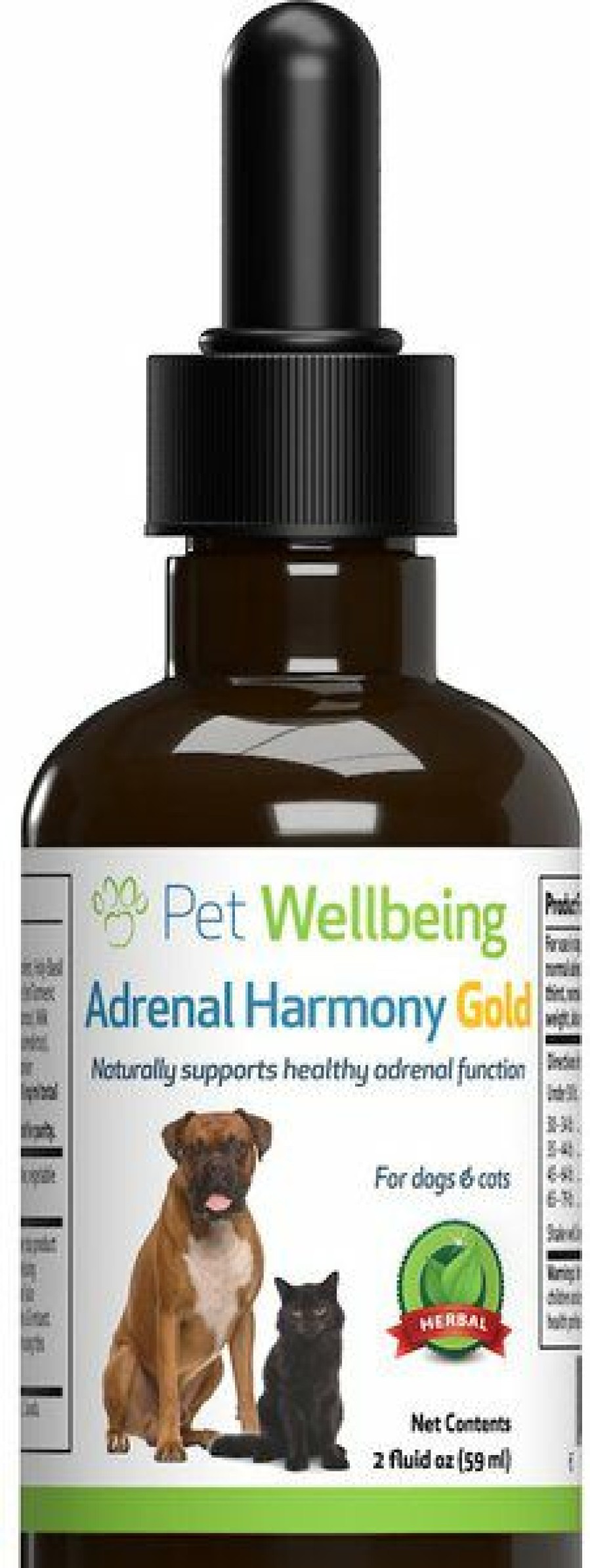 Cat Vitamins & Supplements * | Shop Pet Wellbeing Adrenal Harmony Gold Bacon Flavored Liquid Hormonal Supplement For Dogs & Cats, 2-Oz Bottle