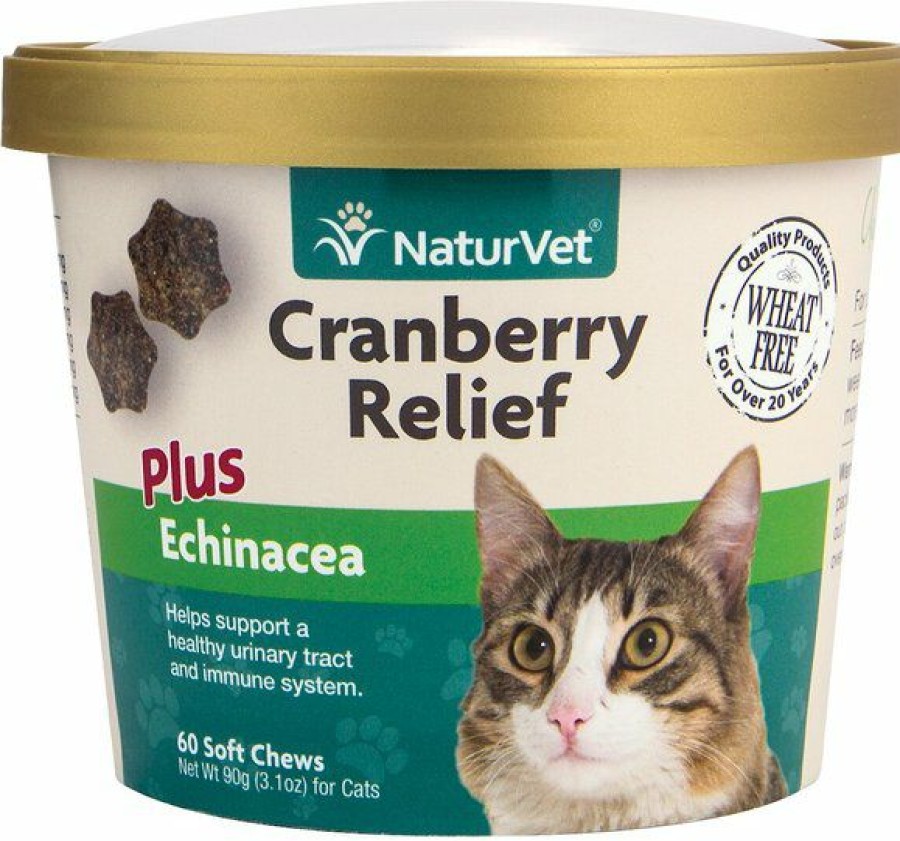 Cat Vitamins & Supplements * | New Naturvet Cranberry Relief Plus Echinacea Soft Chews Urinary Supplement For Cats