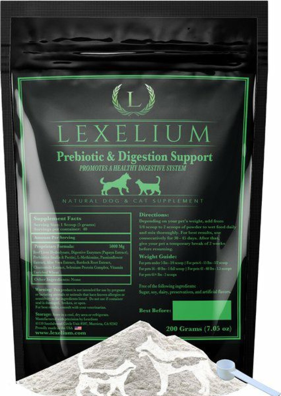 Cat Vitamins & Supplements * | Store Lexelium Prebiotic & Digestion Support Dog & Cat Supplement, 7-Oz Bag