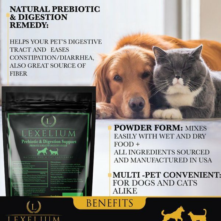 Cat Vitamins & Supplements * | Store Lexelium Prebiotic & Digestion Support Dog & Cat Supplement, 7-Oz Bag