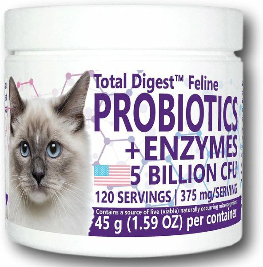 Cat Vitamins & Supplements * | Store Equa Holistics Total Digest Probiotics & Enzymes Cat Supplement