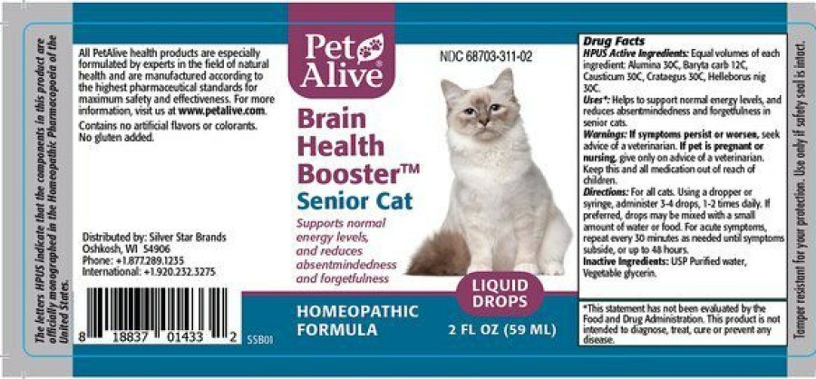 Cat Vitamins & Supplements * | New Petalive Brain Health Booster Senior Cat Supplement, 2-Oz Bottle