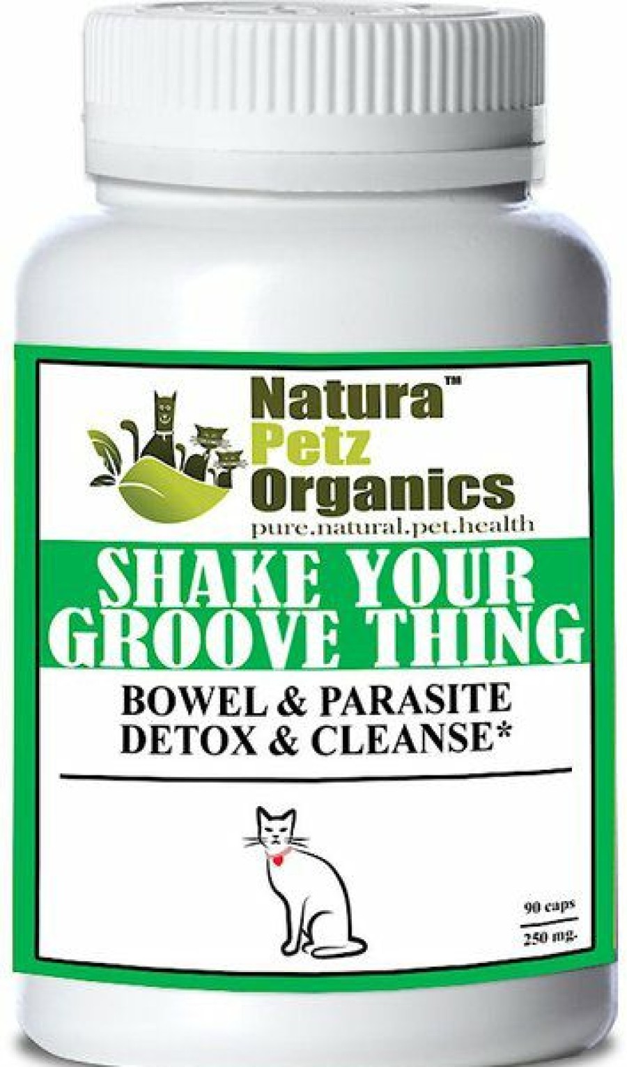 Cat Vitamins & Supplements * | Discount Natura Petz Organics Shake Your Groove Thing* Bowel & Parasite Detox & Cleanse Support* Cat Supplement, 90 Count