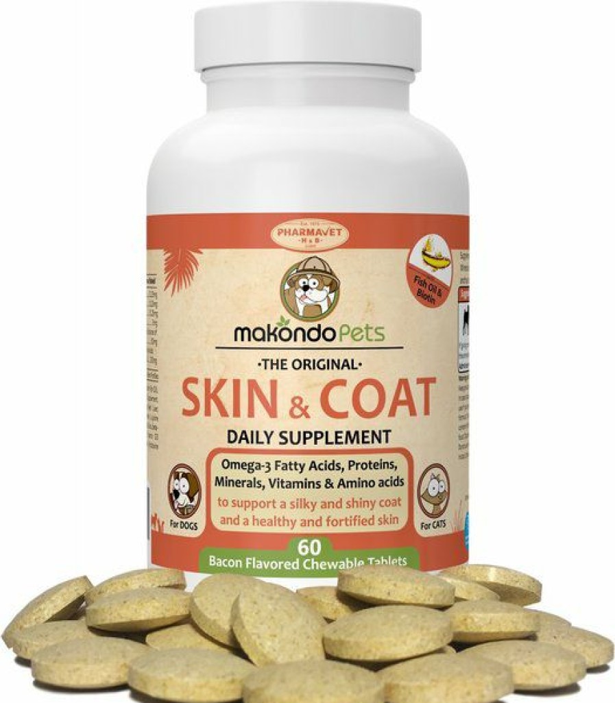 Cat Vitamins & Supplements * | Outlet Makondo Pets Skin & Coat Dog & Cat Supplement, 60 Count