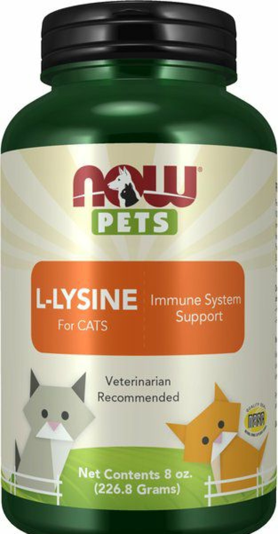 Cat Vitamins & Supplements * | Limited Edition Now Pets L-Lysine Immune System Support Cat Supplement, 8-Oz Jar