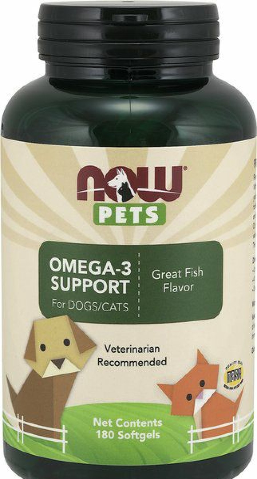 Cat Vitamins & Supplements * | New Now Pets Omega-3 Support Dog & Cat Supplement, 180 Count