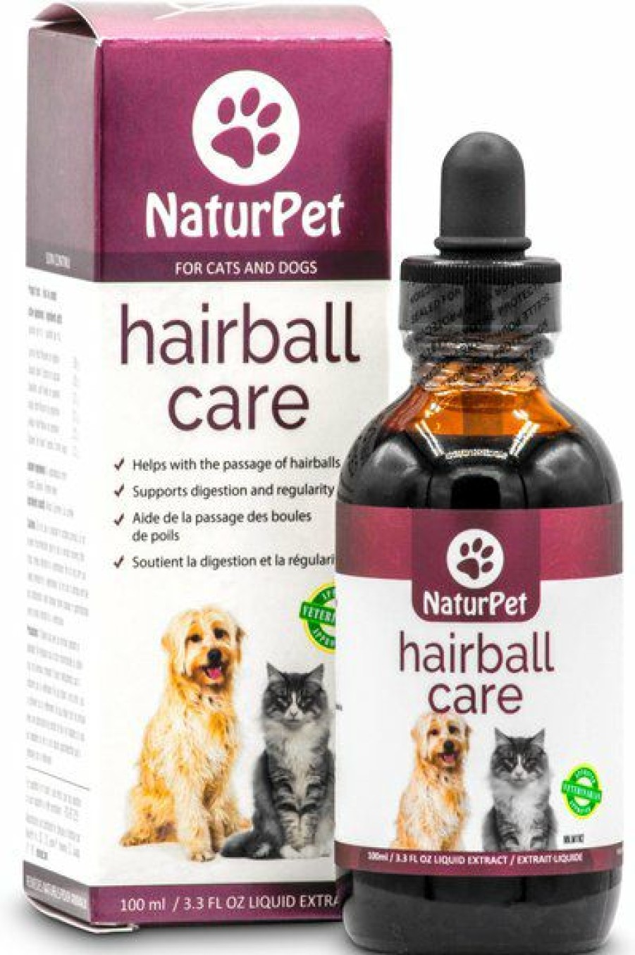 Cat Vitamins & Supplements * | Limited Edition Naturpet Liquid Hairball Control Supplement For Cats & Dogs, 100-Ml Bottle