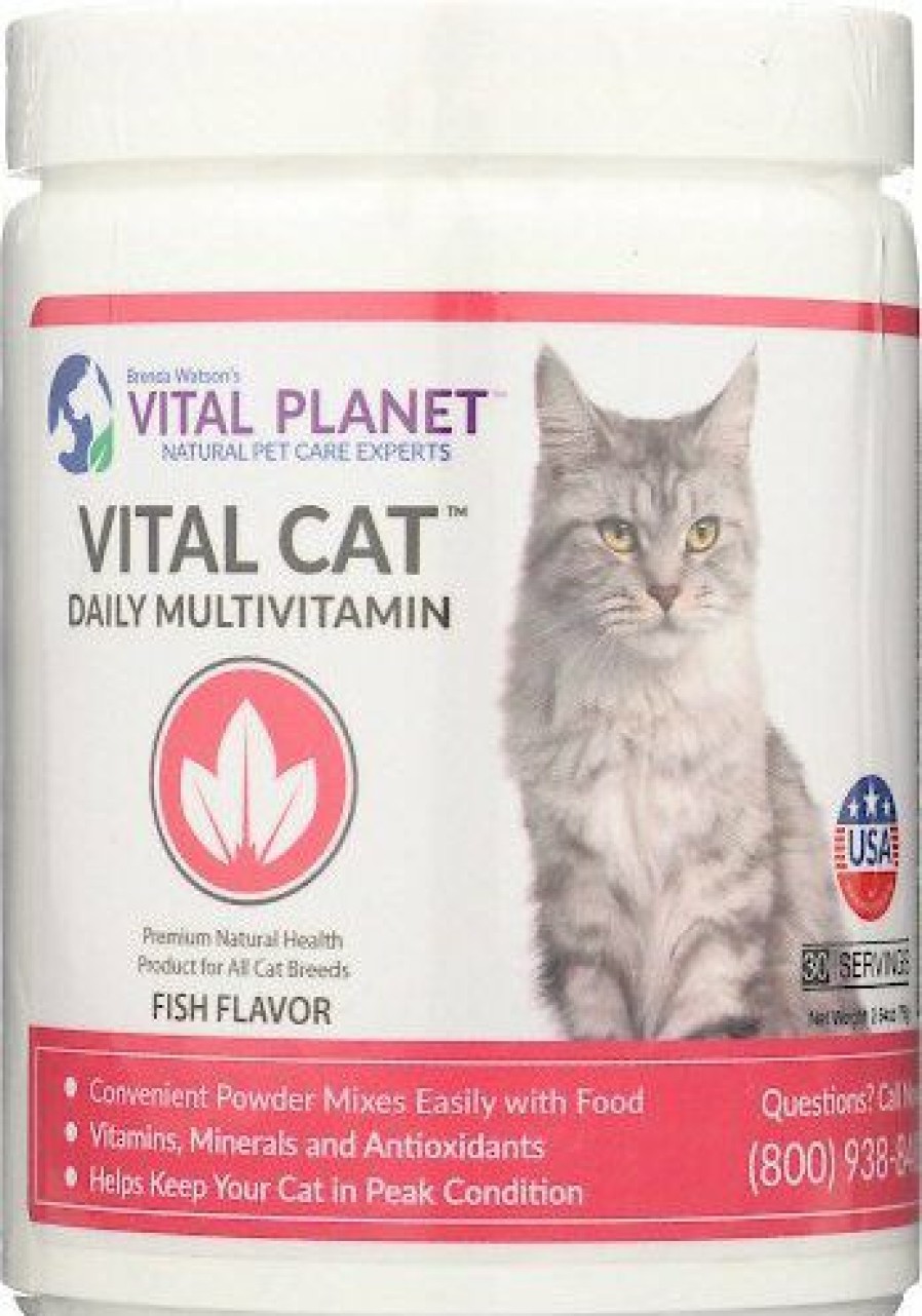 Cat Vitamins & Supplements * | Outlet Vital Planet Vital Cat Daily Multivitamin Powder Cat Supplement, 2.6-Oz Jar