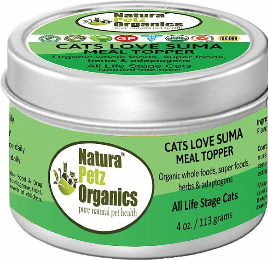 Cat Vitamins & Supplements * | New Natura Petz Organics Cats Love Suma Turkey Flavored Powder Immune Supplement For Cats, 4-Oz Tin