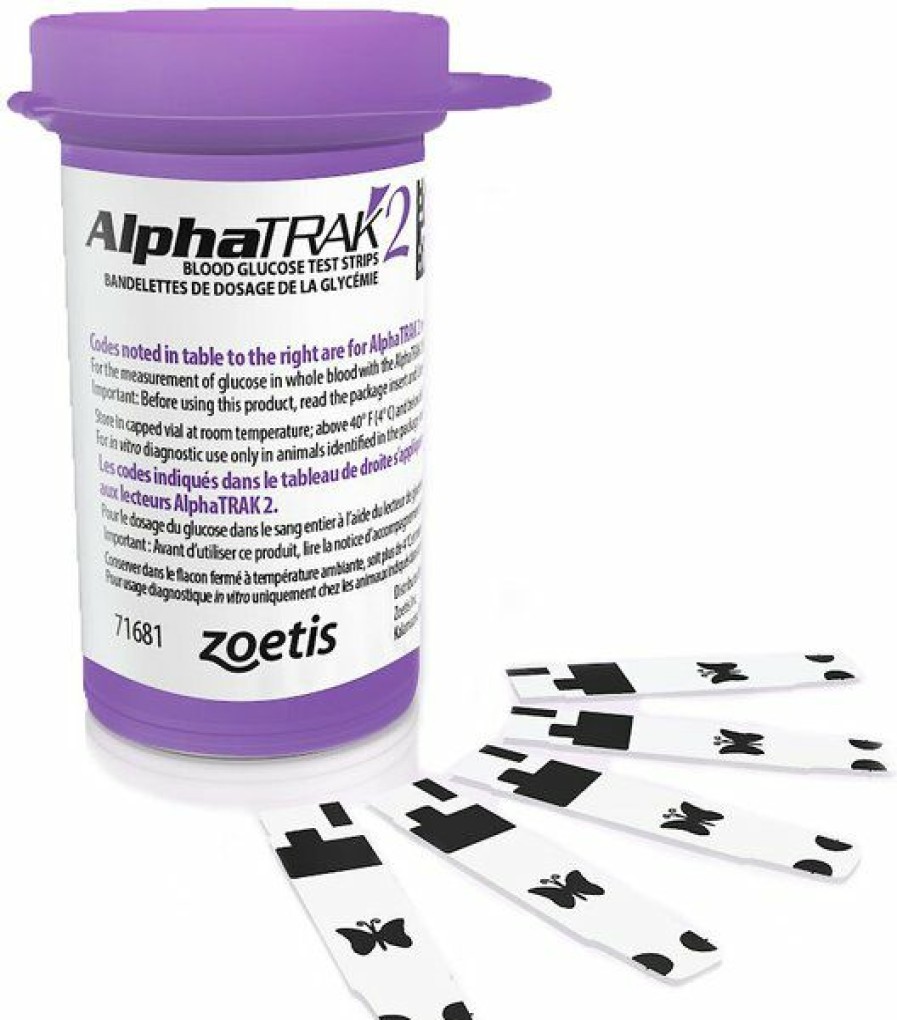 Cat Healthcare * | Shop Alphatrak 2 Blood Glucose Test Strips For Dogs & Cats, 50 Count