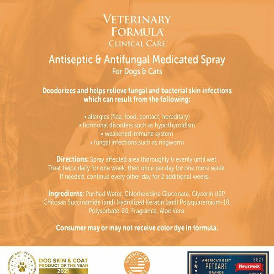 Cat Grooming * | New Veterinary Formula Clinical Care Antiseptic & Antifungal Spray, 8-Oz Spray