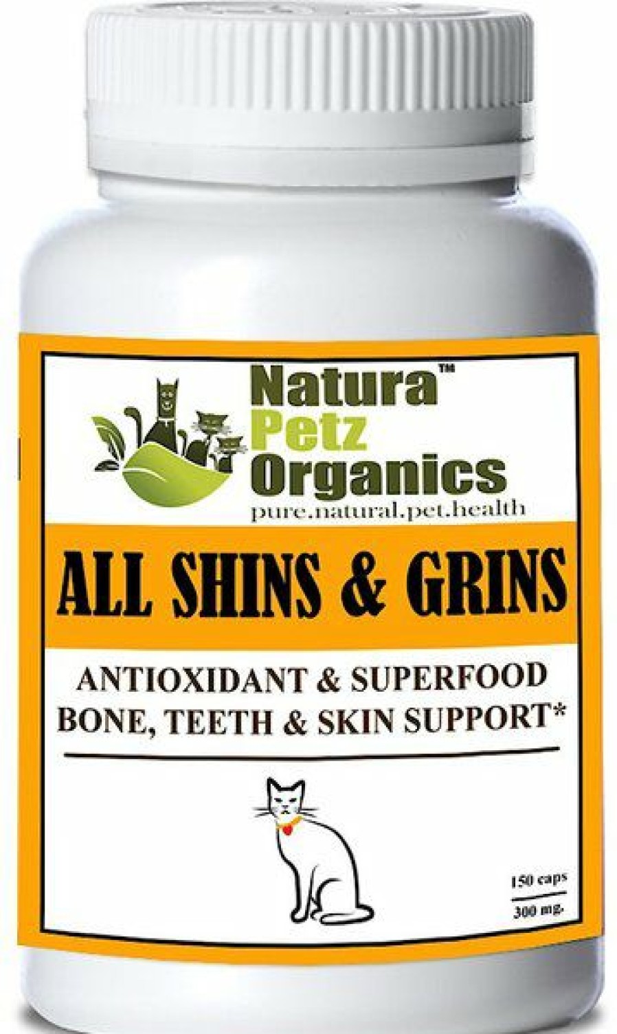 Cat Vitamins & Supplements * | Outlet Natura Petz Organics All Shins & Grins Antioxidant Super Food Bone, Eye, Teeth & Skin Support* Cat Supplement