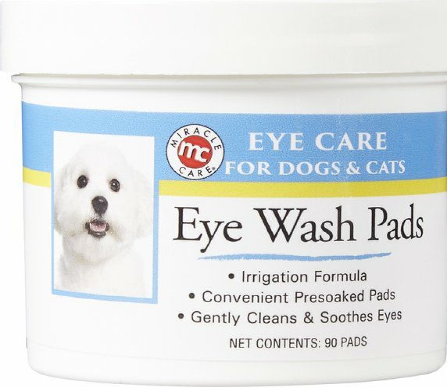 Cat Grooming * | New Miracle Care Sterile Eye Wash Pads For Dogs & Cats, 90 Count