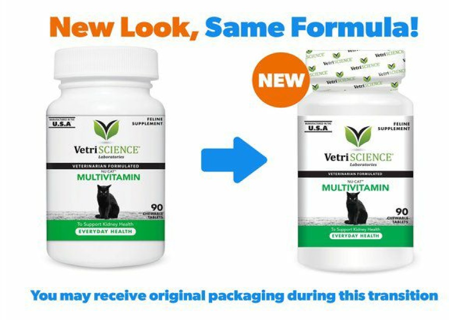 Cat Vitamins & Supplements * | Store Vetriscience Nu Cat Chewable Tablets Multivitamin For Cats, 90 Count