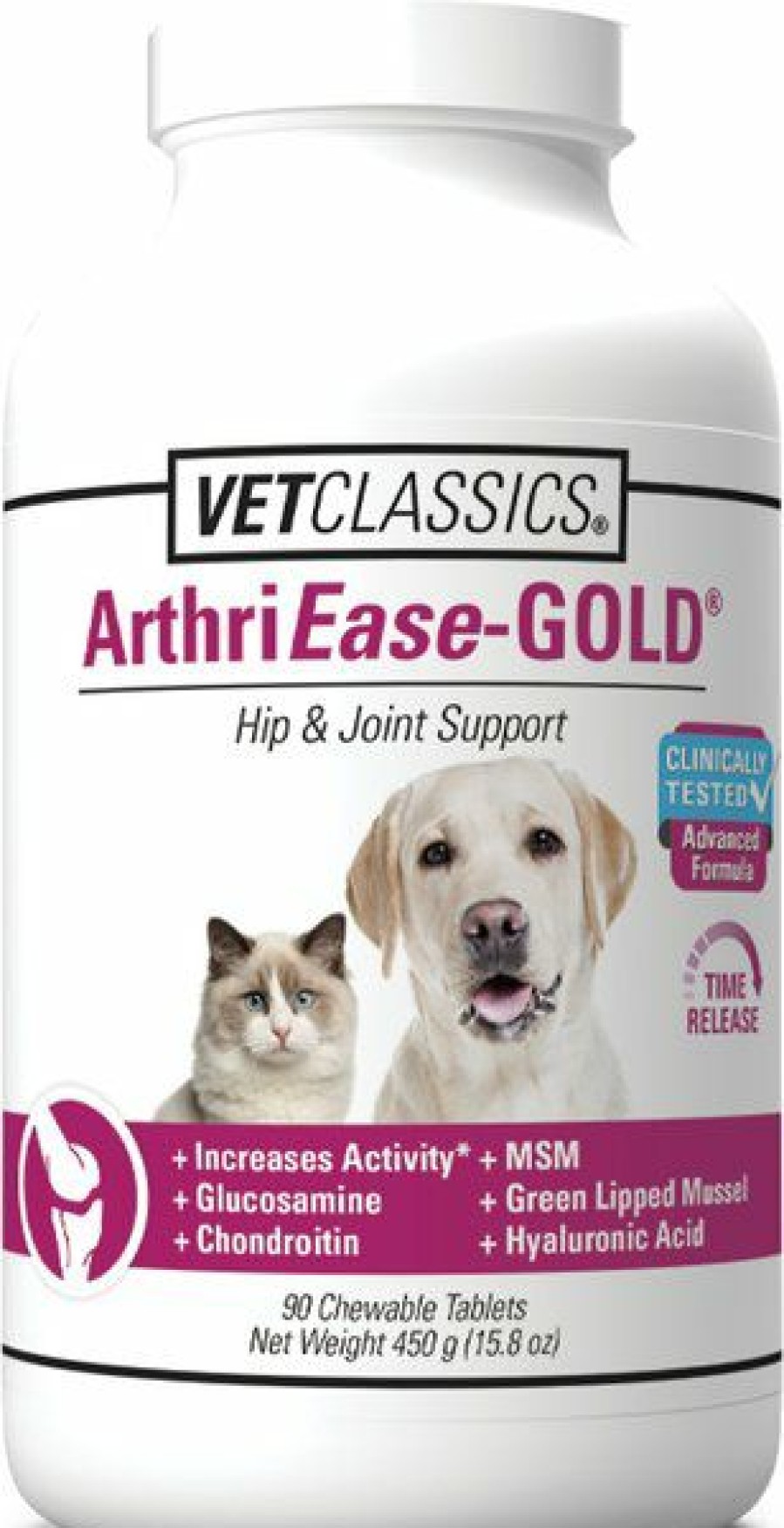 Cat Vitamins & Supplements * | Outlet Vetclassics Arthriease-Gold Hip & Joint & Support Chewable Tablets Dog & Cat Supplement