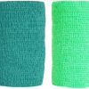 Cat Healthcare * | Limited Edition Bundle: Andover Healthcare Coflex Vet Horse, Dog & Cat Bandage, Teal, 4-In + Andover Healthcare Coflex Vet Horse, Dog & Cat Bandage, Neon Green, 4-In