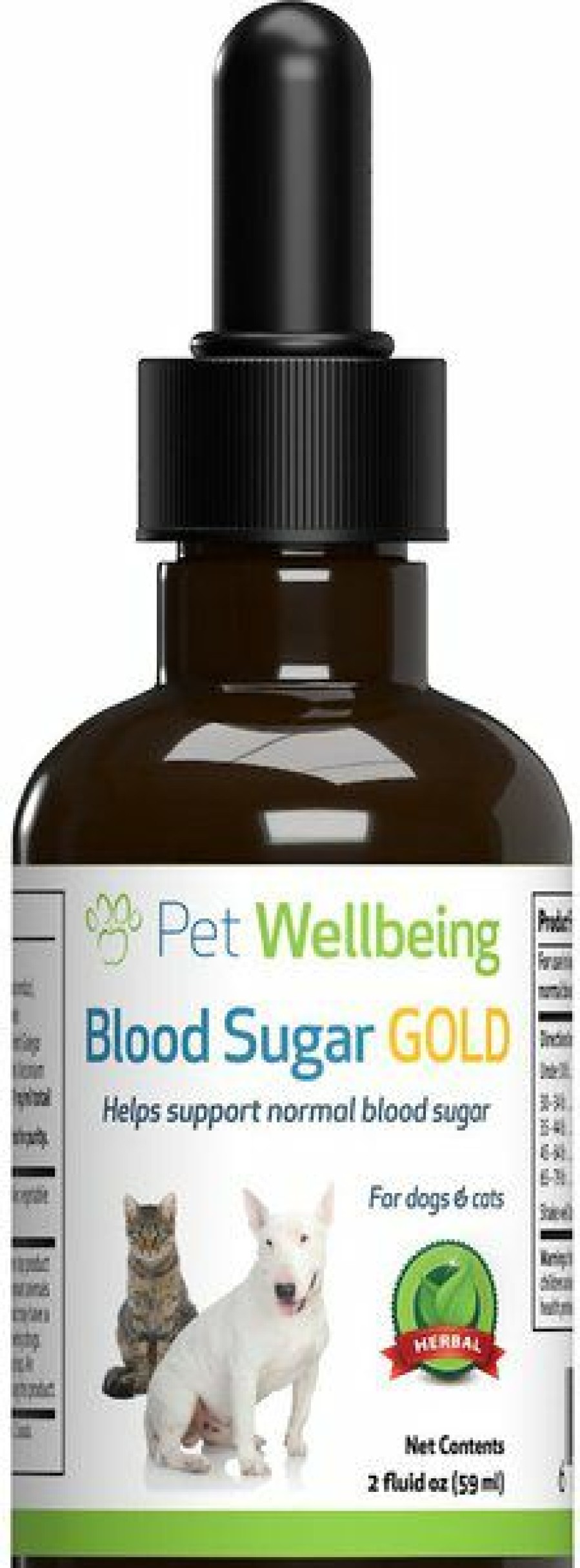 Cat Vitamins & Supplements * | New Pet Wellbeing Blood Sugar Gold Bacon Flavored Liquid Diabetes Supplement For Dogs & Cats