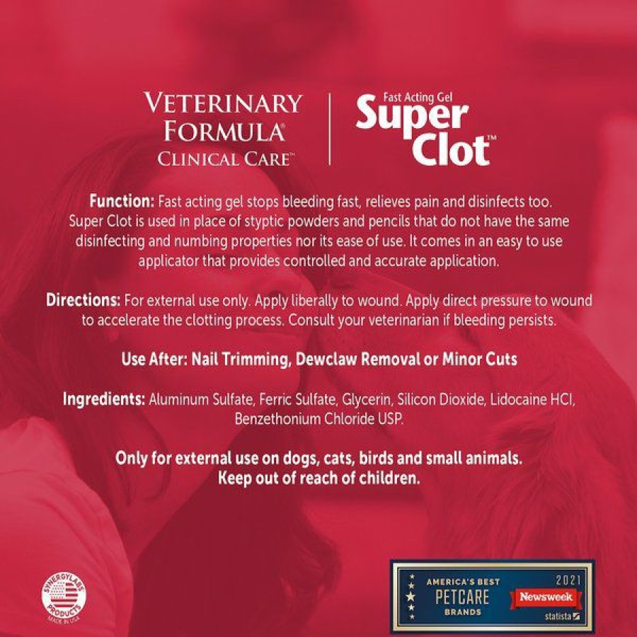 Cat Healthcare * | Shop Veterinary Formula Clinical Care Super Clot Fast Acting Gel For Dogs & Cats, 1-Oz Tube