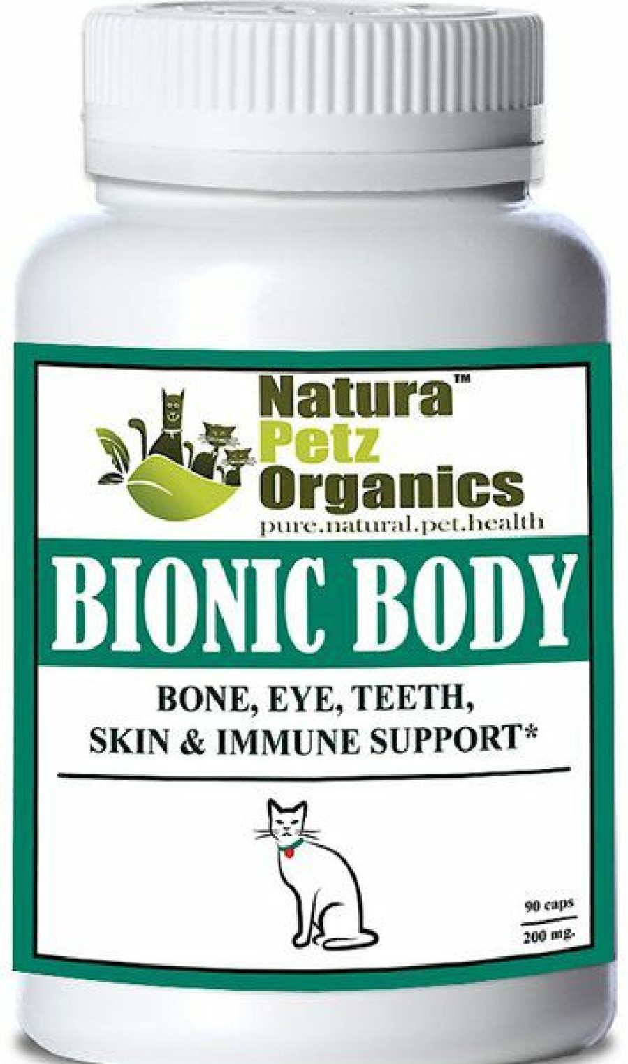 Cat Vitamins & Supplements * | New Natura Petz Organics Bionic Body Cat Supplement, 90 Count