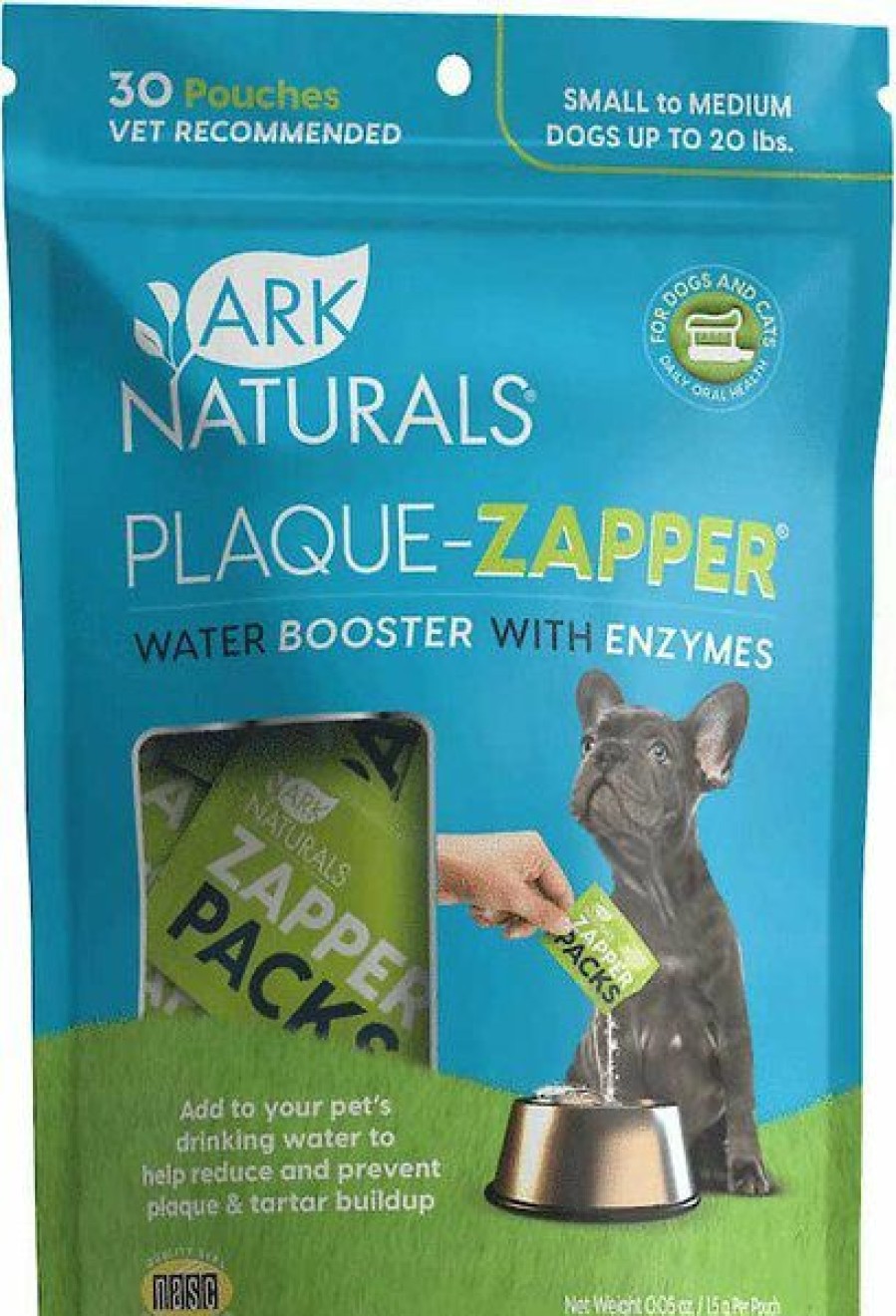 Cat Healthcare * | New Ark Naturals Plaque-Zapper Small & Medium Dog & Cat Dental Water Additive Pouches