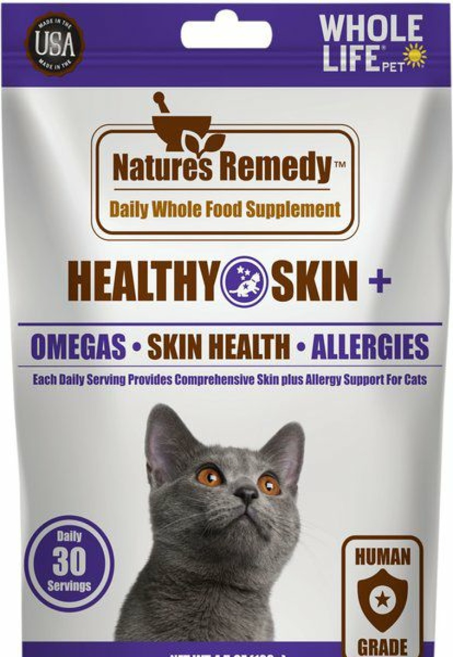 Cat Vitamins & Supplements * | Outlet Whole Life Nature'S Remedy Skin & Allergy Support Whole Food Cat Supplement, 4.5-Oz Bag