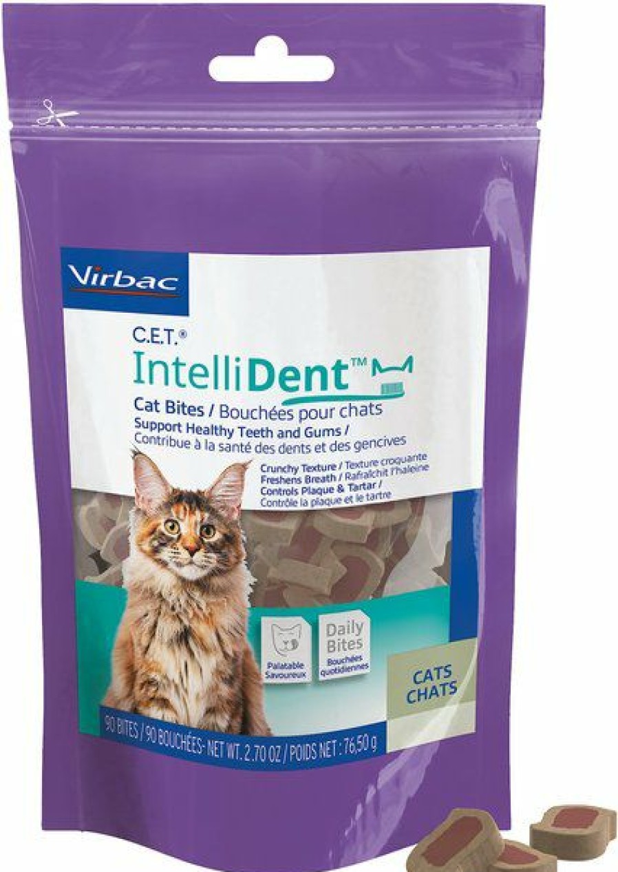 Cat Healthcare * | New Virbac C.E.T. Intellident Cat Dental Treats, 90 Count