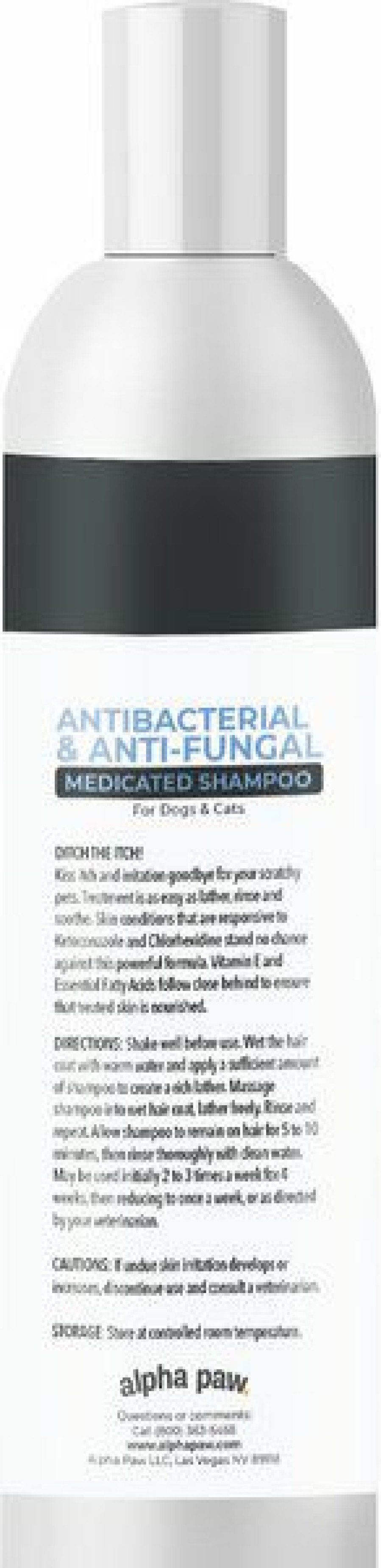 Cat Grooming * | Shop Alpha Paw Antibacterial & Antifungal Medicated Dog & Cat Shampoo, 16-Oz Bottle