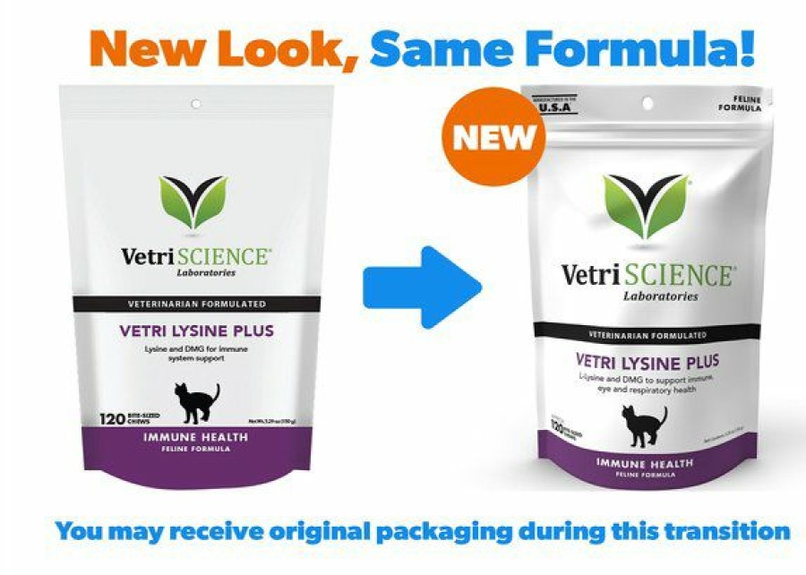 Cat Vitamins & Supplements * | Outlet Vetriscience Vetri-Lysine Plus Chicken Liver Flavored Soft Chews Immune Supplement For Cats