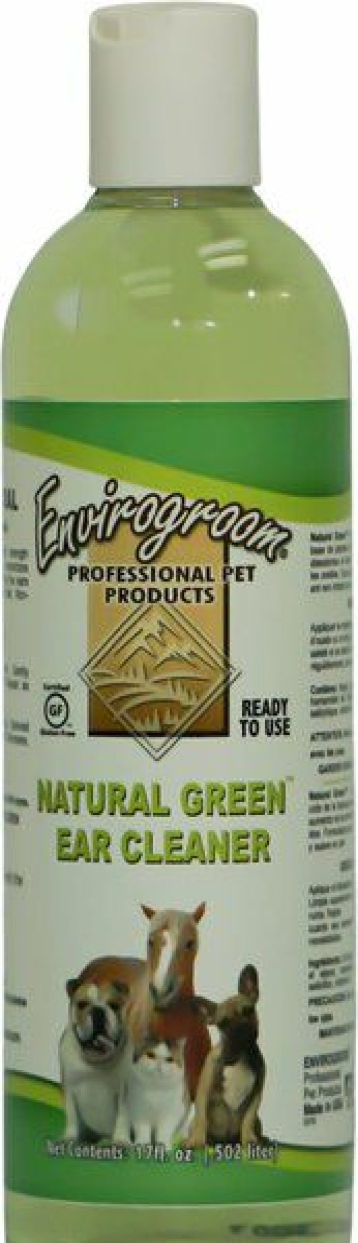 Cat Grooming * | Shop Envirogroom Natural Green Ready-To-Use Dog & Cat Ear Cleaner, 17-Oz Bottle