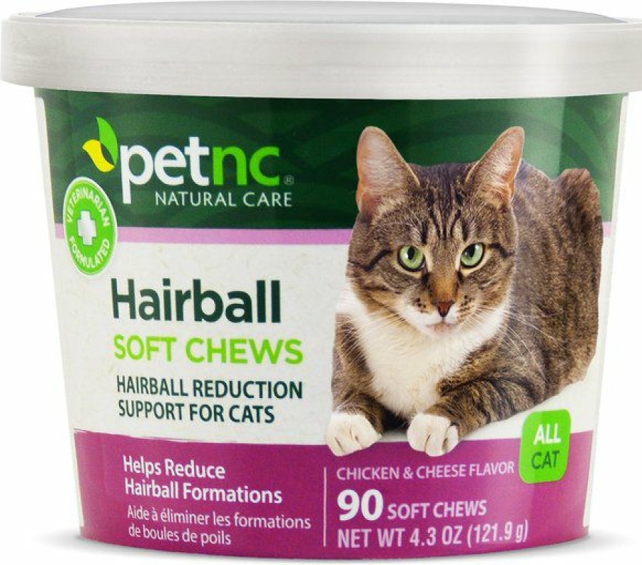 Cat Vitamins & Supplements * | Shop Petnc Natural Care Hairball Reduction Cat Soft Chews, 90 Count