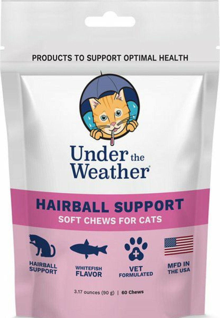 Cat Vitamins & Supplements * | Limited Edition Under The Weather Hairball Support Soft Chews Cat Supplement, 60 Count