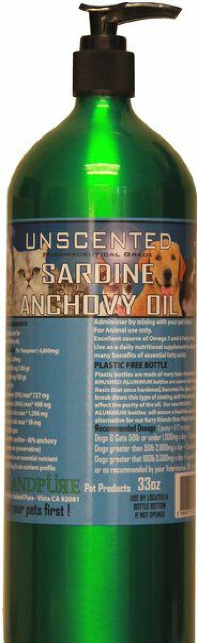 Cat Vitamins & Supplements * | Limited Edition Iceland Pure Pet Products Unscented Pharmaceutical Grade Sardine & Anchovy Oil Liquid Dog & Cat Supplement