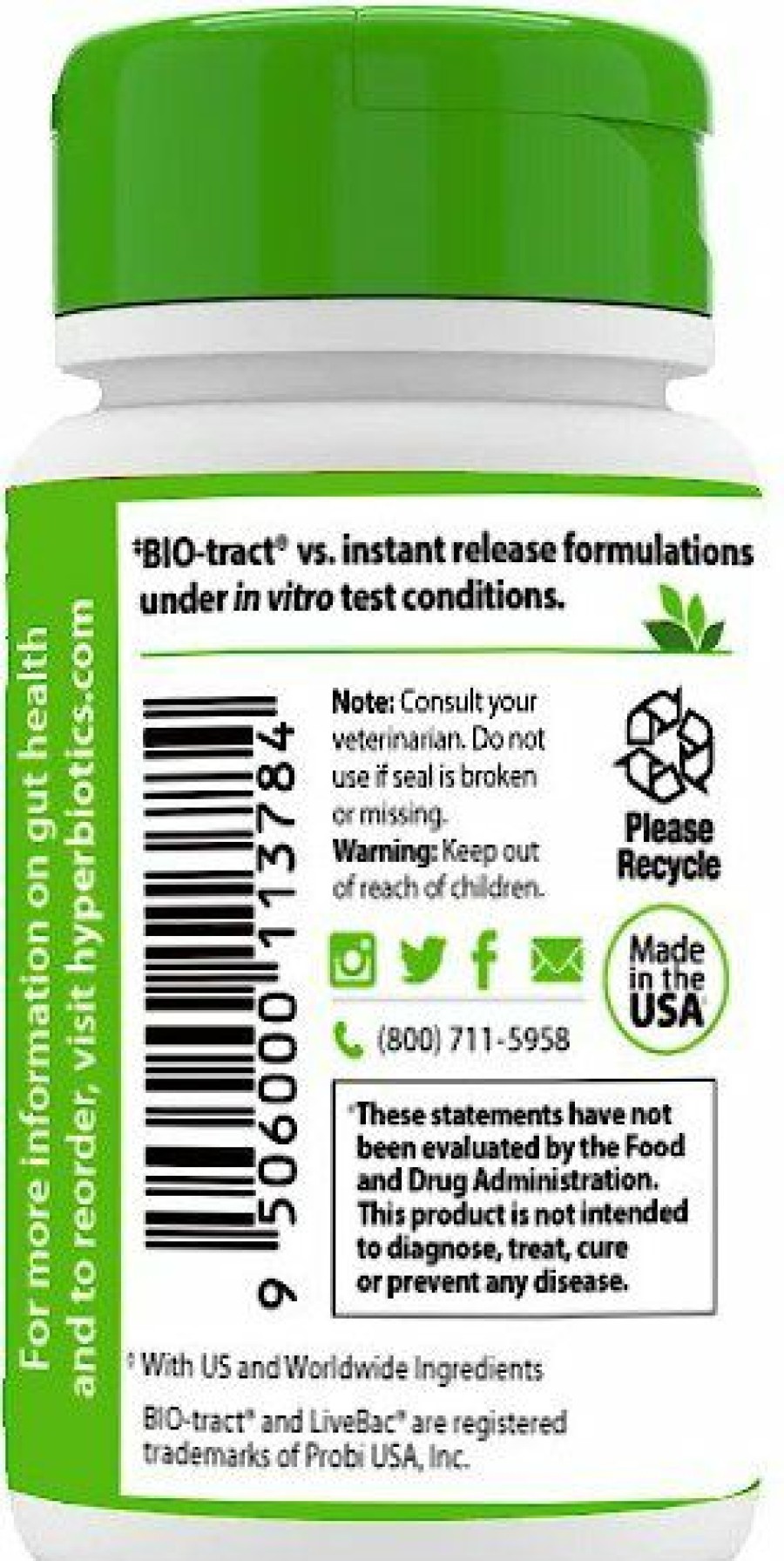 Cat Vitamins & Supplements * | New Hyperbiotics Pro-Pets Probiotic Dog & Cat Supplement, 60 Count