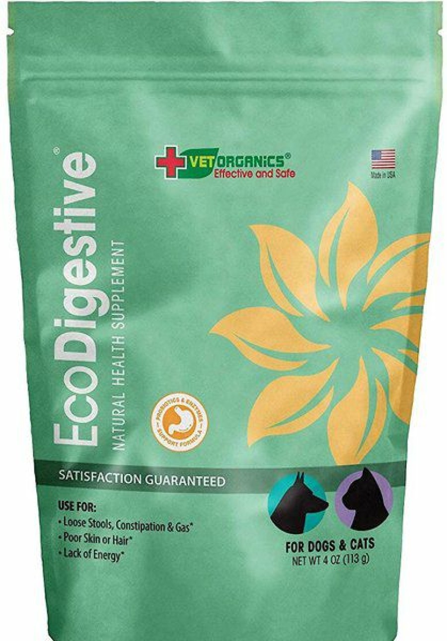 Cat Vitamins & Supplements * | Outlet Vet Organics Ecodigestive Probiotic & Enzyme Support Dog & Cat Supplement