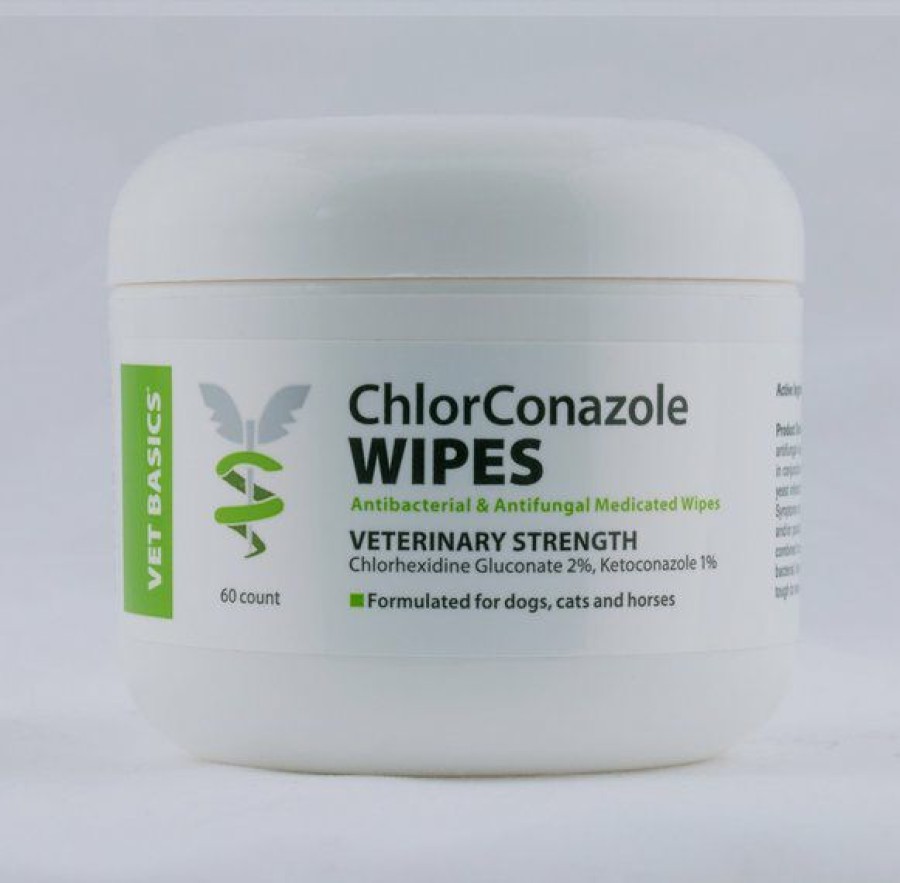 Cat Grooming * | Limited Edition Vet Basics Chlorconazole Dog & Cat Wipes, 60 Count