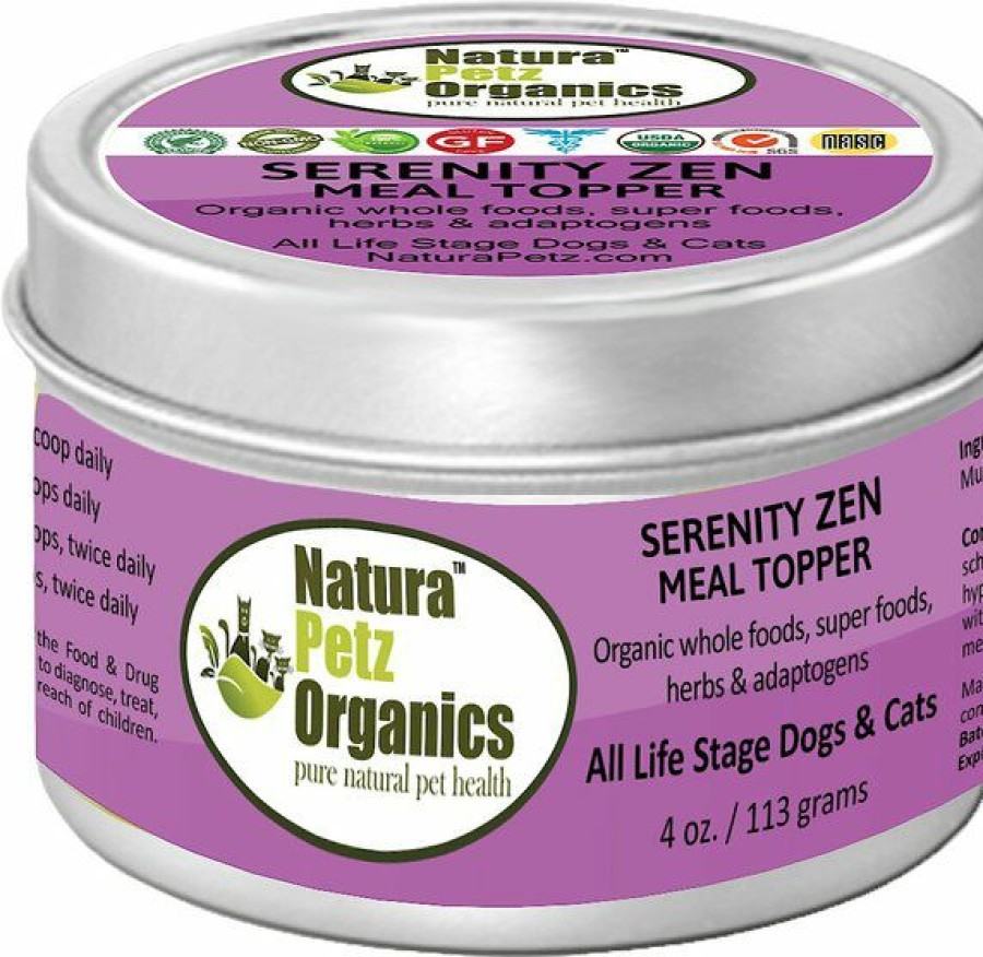 Cat Vitamins & Supplements * | Discount Natura Petz Organics Serenity Zen Turkey Flavored Powder Calming Supplement For Dogs & Cats, 4-Oz Tin