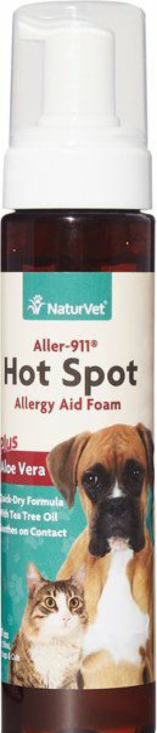 Cat Grooming * | Shop Naturvet Aller-911 Allergy Aid Hot Spot Plus Aloe Vera Dog & Cat Foam, 8-Oz Bottle