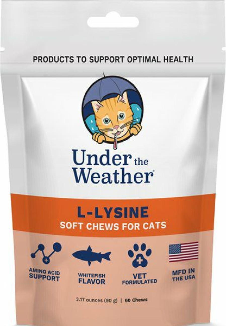 Cat Vitamins & Supplements * | Store Under The Weather L-Lysine Soft Chews Cat Supplement, 60 Count