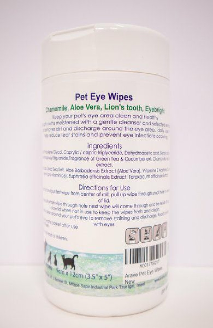 Cat Grooming * | Shop Arava Dead Sea Pet Spa Dog & Cat Eye Wipes, 100 Count