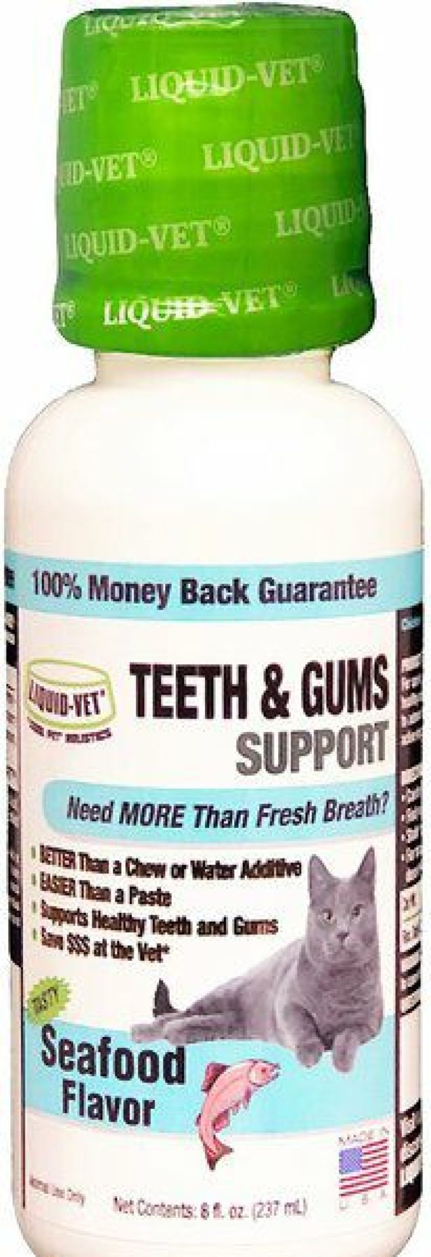 Cat Vitamins & Supplements * | Discount Liquid-Vet Teeth & Gums Support Seafood Flavor Cat Supplement, 8-Oz Bottle