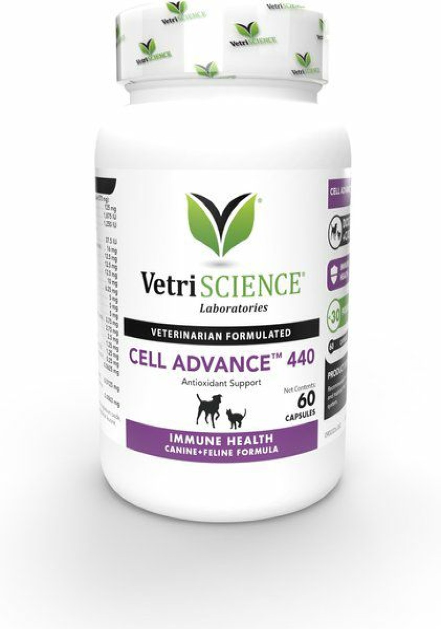 Cat Vitamins & Supplements * | Shop Vetriscience Cell Advance 440 Capsules Immune Supplement For Cats & Dogs, 60 Count