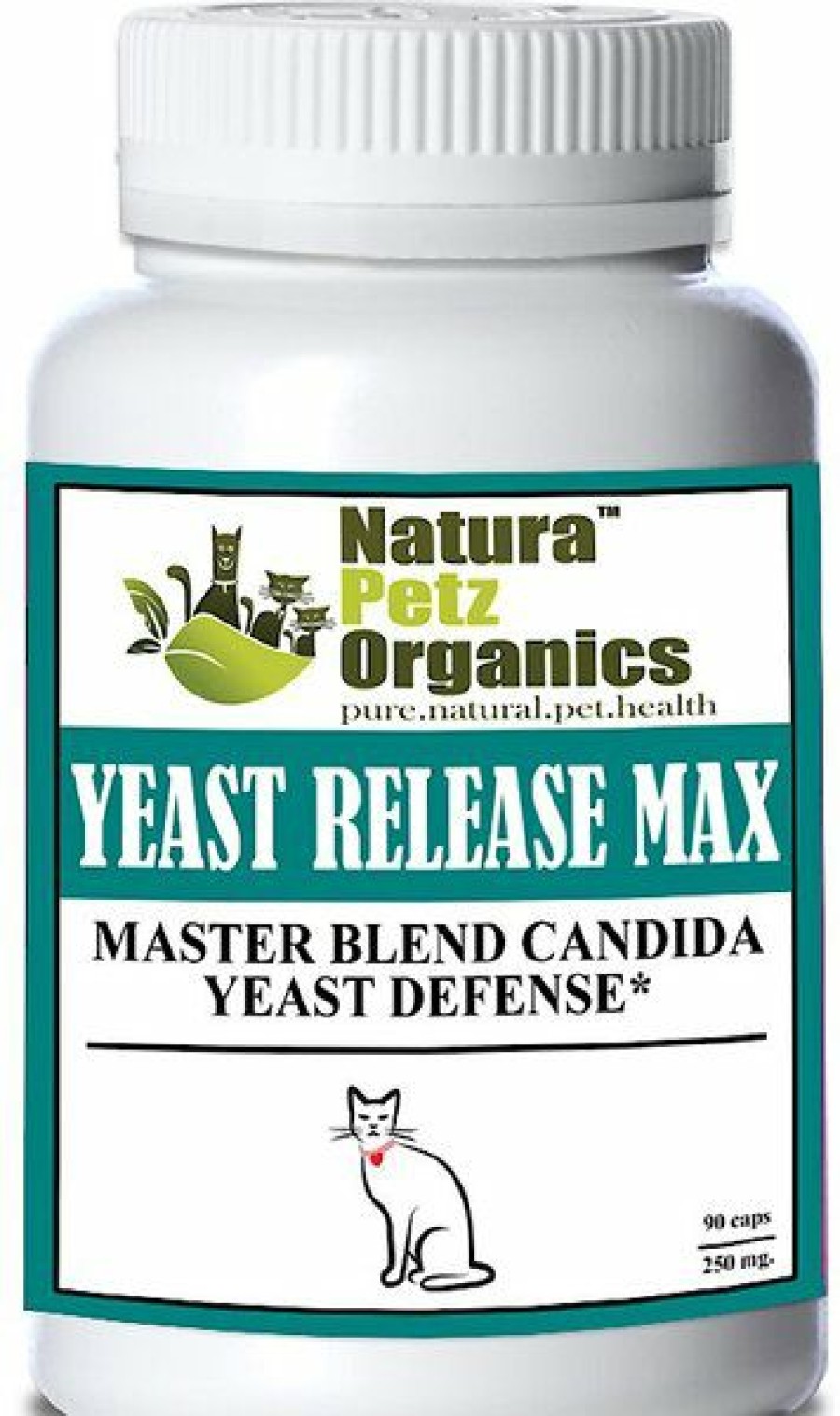 Cat Vitamins & Supplements * | Shop Natura Petz Organics Yeast Release Max * Master Blend Candida Yeast Defense Support* Cat Supplement, 90 Count