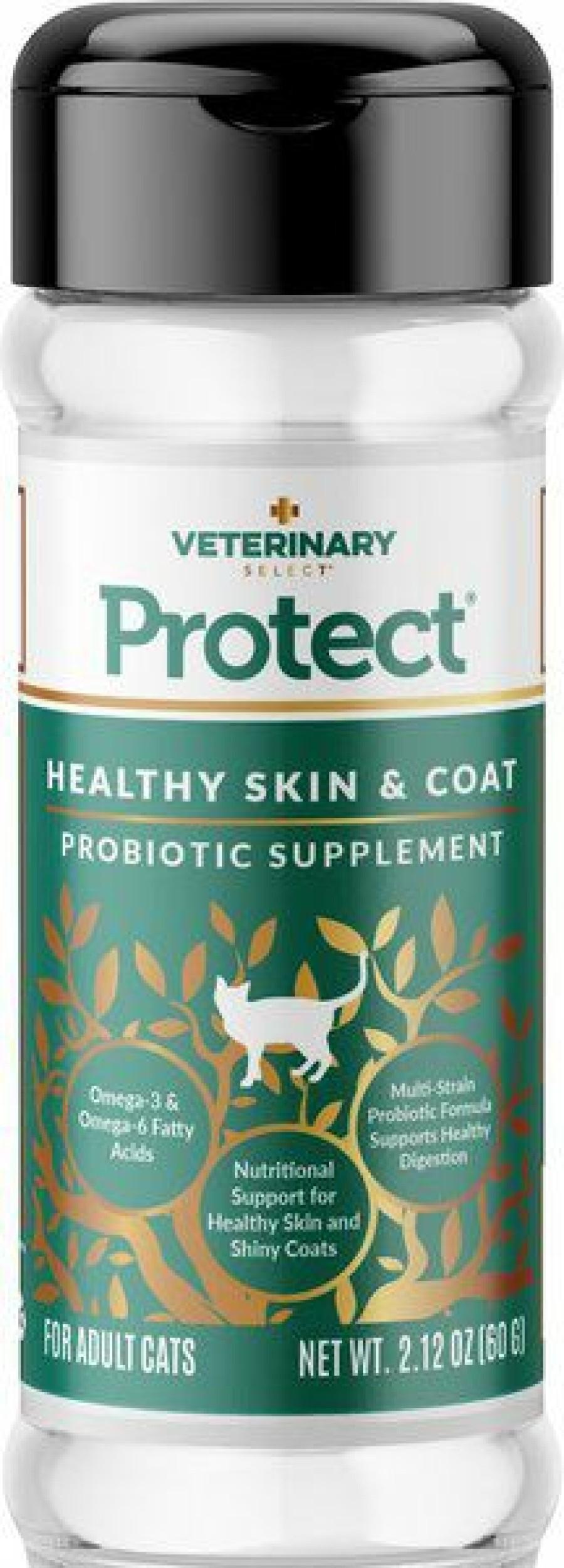 Cat Vitamins & Supplements * | Discount Veterinary Select Protect Healthy Skin & Coat Probiotic Cat Supplement, 2.12-Oz Jar