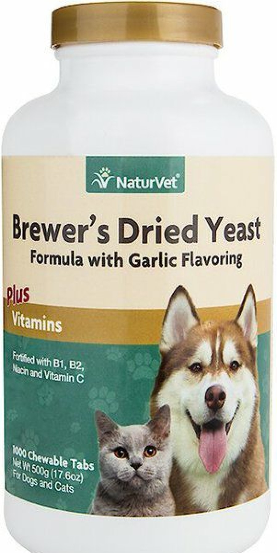 Cat Vitamins & Supplements * | Discount Naturvet Brewer'S Dried Yeast With Garlic Chewable Tablets Skin & Coat Supplement For Cats & Dogs