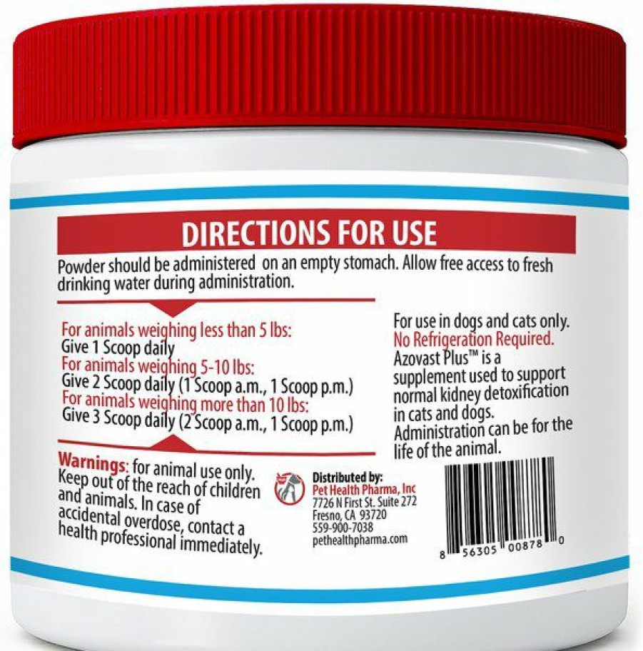 Cat Vitamins & Supplements * | Shop Pet Health Pharma Azovast Plus Powder Kidney Supplement For Dogs & Cats, 6-Oz Jar